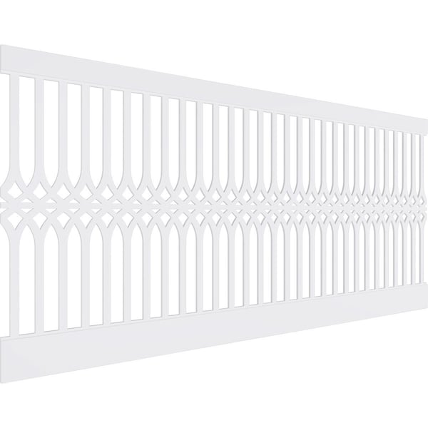 Ekena Millwork 44"H x 94 1/2"W Cedar Park PVC Wainscot Paneling Kit WPK44X94CRP - main